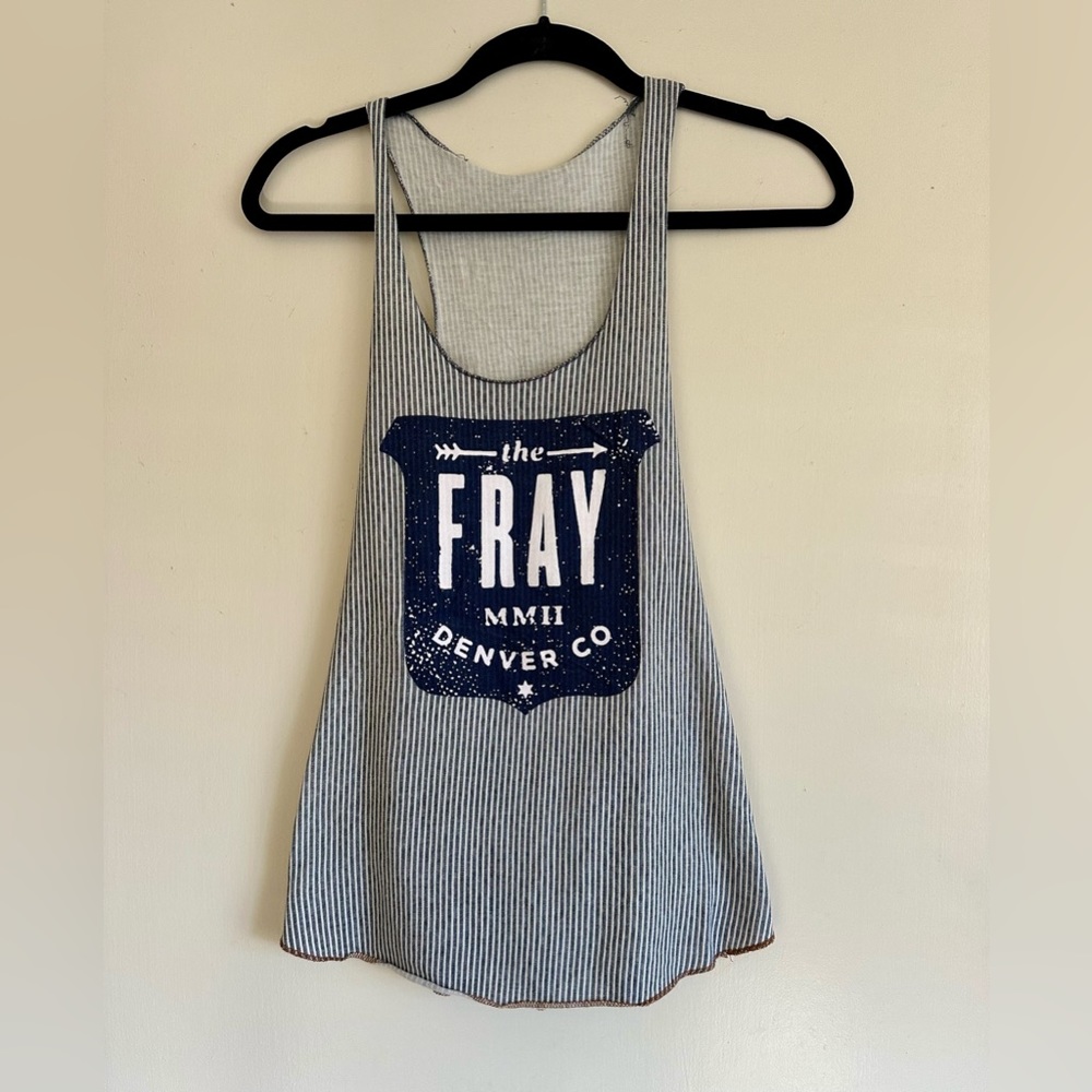 The Fray Blue Striped Tank Top Size M